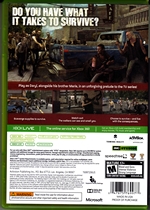 Xbox 360 The Walking Dead Survival Instinct Back CoverThumbnail